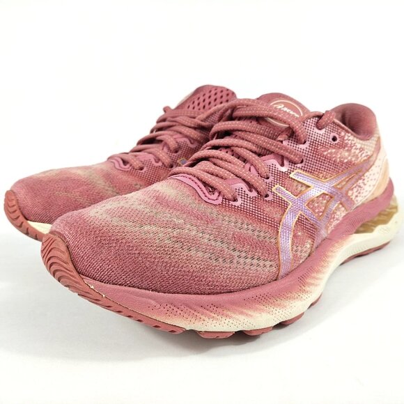 Asics Gel-Nimbus 23 Womens 8 Pink White Cushioned Running Shoes Comfort 1012A885 - Picture 4 of 16